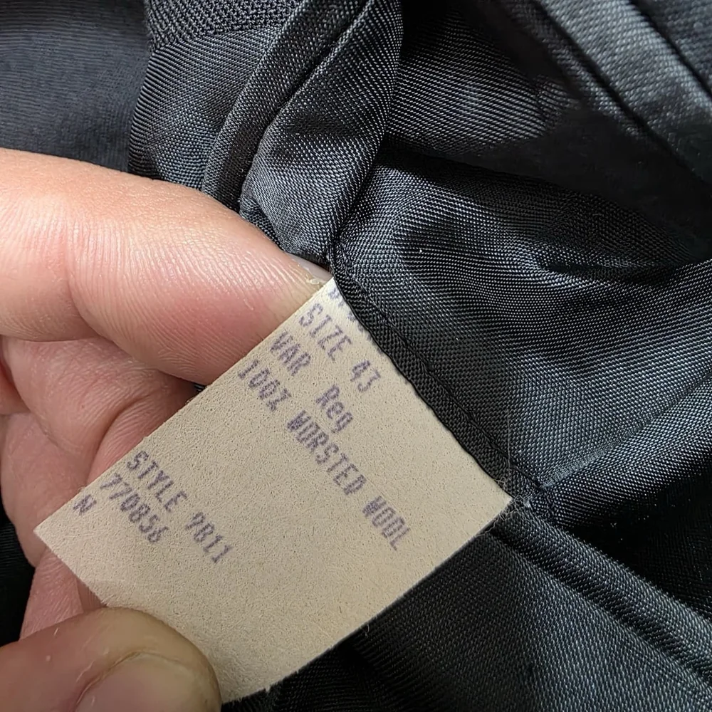 Brooks Brothers Black Blazer Sport Coat Mens 43R Wool Made USA Classic 2 Button